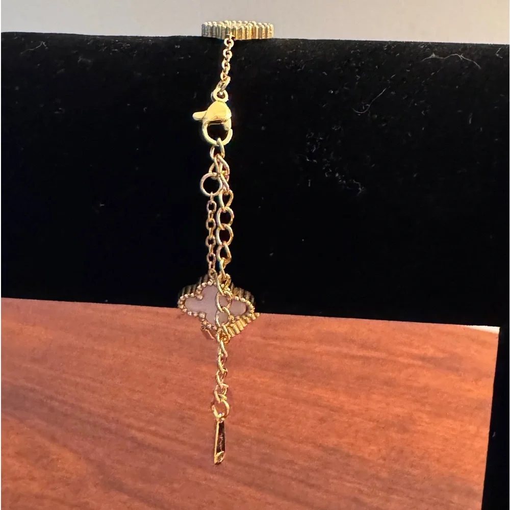 13mm Clover 18kt gold stainless steel bracelet - Picture 3 of 4